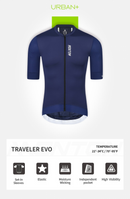 MENS CYCLING JERSEY URBAN TRAVELER EVO LAPIS BLUE