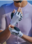 SKULL MONTON CYCLING GLOVES HALF FINGER SKMT WHITE