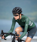 SKULL MONTON LONG SLEEVE CYCLING JERSEY WOMENS WEDNESDAY II DEEP GREEN