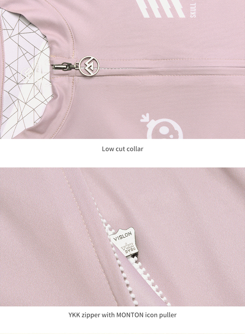 SKULL MONTON WOMENS LONG SLEEVE CYCLING JERSEY HOLIDAY III LOTUS PINK