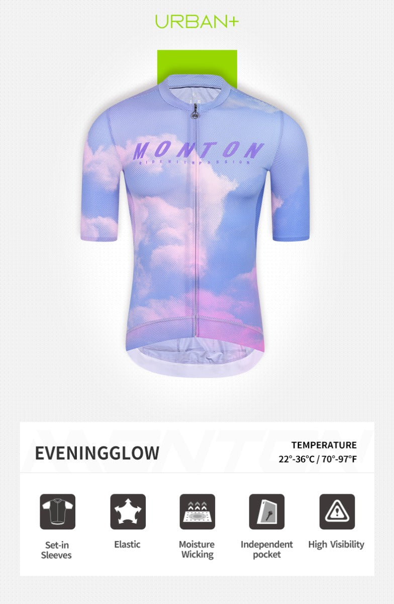 MENS CYCLING JERSEY URBAN+ EVENINGGLOW PURPLE