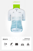 WOMENS SHORT SLEEVE CYCLING JERSEY URBAN BEACH