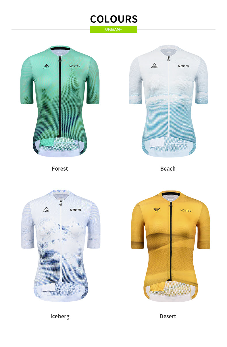 WOMENS SHORT SLEEVE CYCLING JERSEY URBAN DESERT