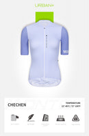 WOMENS SHORT SLEEVE CYCLING JERSEY URBAN CHECHEN LAVENDER