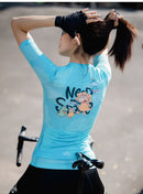 WOMENS SHORT SLEEVE CYCLING JERSEY LIFESTYLE DINOSAUR LIGHT GREEN