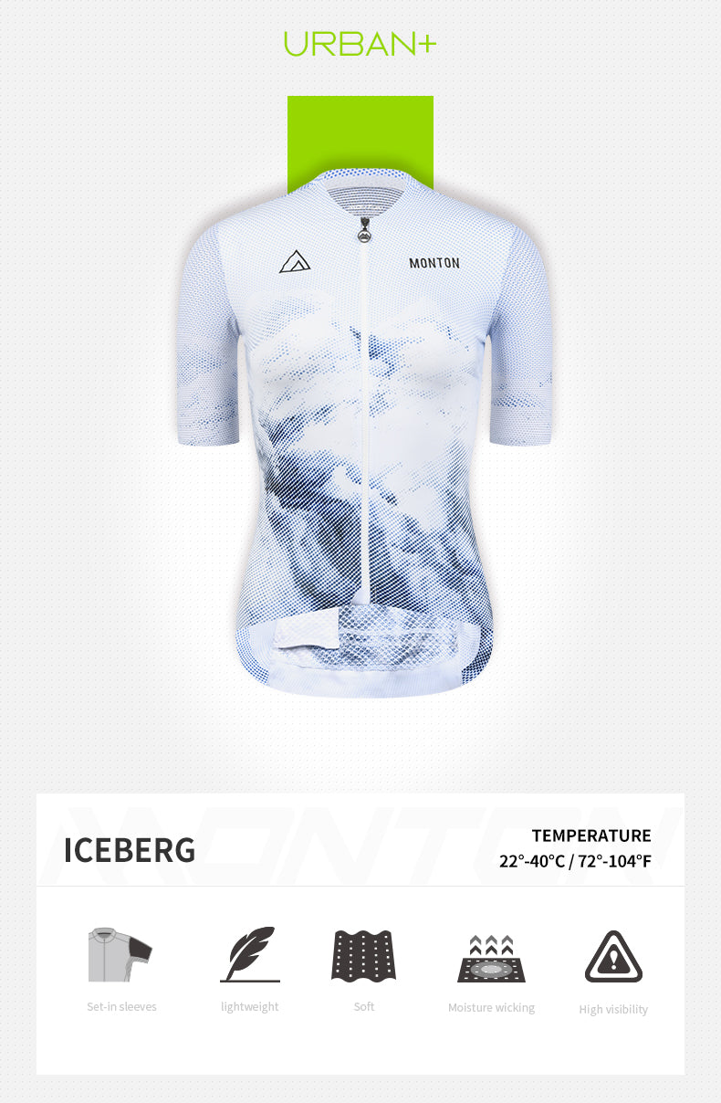 WOMENS SHORT SLEEVE CYCLING JERSEY URBAN ICEBERG